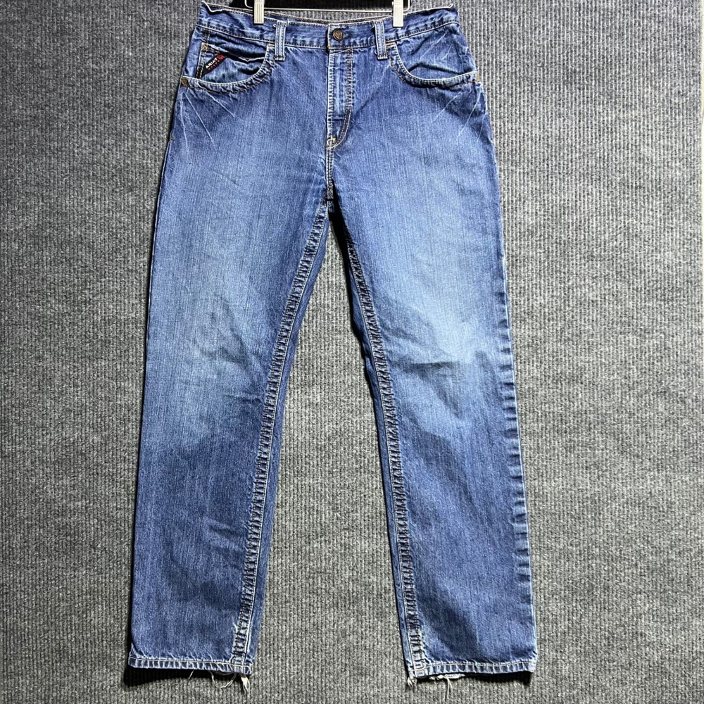 Ariat FR M3 Loose Straight Jeans Mens 34x34 Blue Denim Flame Resistant Workwear